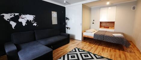 1 soverom og sengetøy