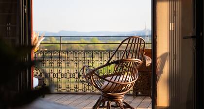 New! Large charming house: breathtaking 180° view of vineyards and Pyrenees mountains