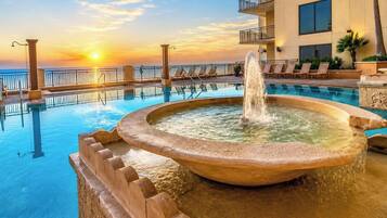 Outdoor pool, a heated pool