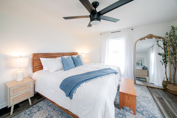 2 chambres, fer et planche Ă repasser, Wi-Fi, draps fournis