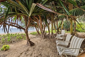 Accommodatie ligt op het strand
