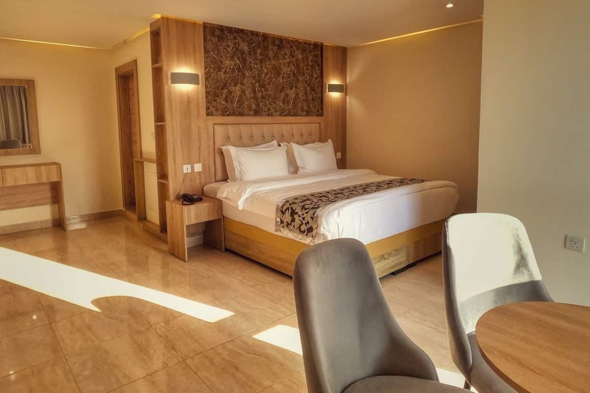 Chambre Double Deluxe, vue mer | 1 chambre, draps en coton égyptien, literie de qualité supérieure