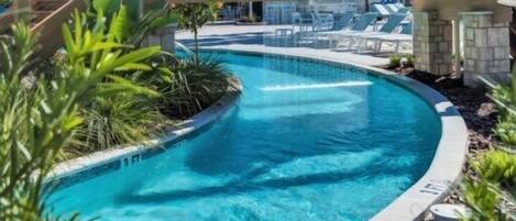 Outdoor pool, a heated pool