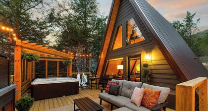 Moody A-Frame Cabin • Hot Tub & Fireplace