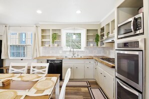 Microwave, oven, stovetop, dishwasher