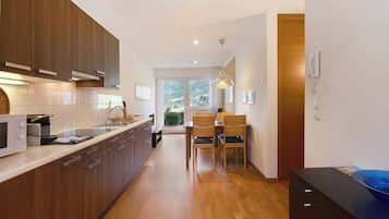 Fridge, microwave, stovetop, dishwasher