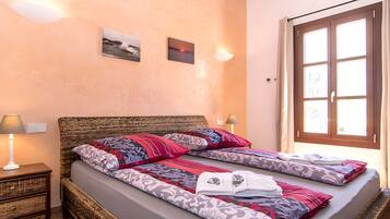 2 soveværelser, sengetøj