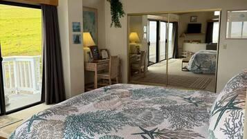 1 bedroom, desk, iron/ironing board, travel crib