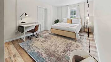 2 bedrooms, desk, iron/ironing board, WiFi