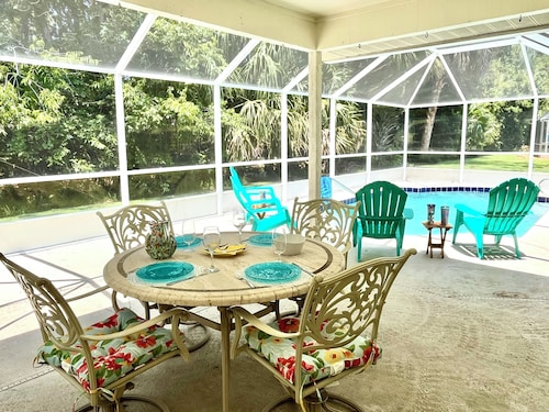 3 Bedroom Private HEATED Pool! Great neighborhood. Ten Minutes To Flagler Beach!