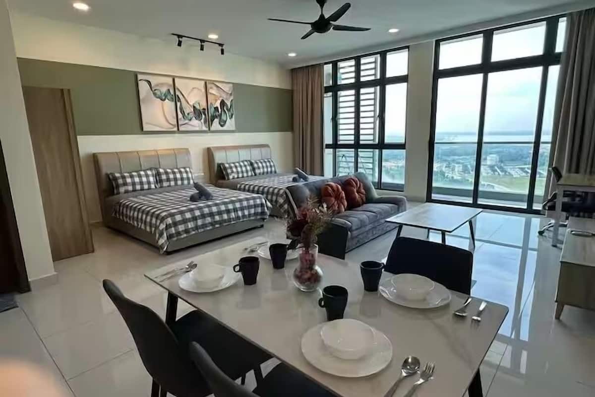 Apartment, 2 Queen Beds, Non Smoking, Balcony | Living area | 40-inch Smart TV with digital channels, Netflix, streaming services