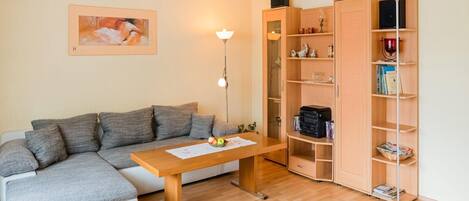 TV, DVD player, stereo