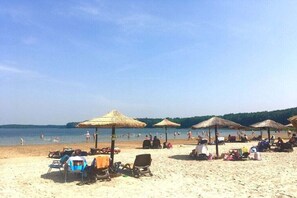 En la playa