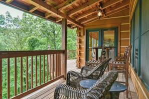 Signature Cabin, 3 Bedrooms, Hot Tub | Terrace/patio - Bair Necessities relaxing Cabin (Old Fort)