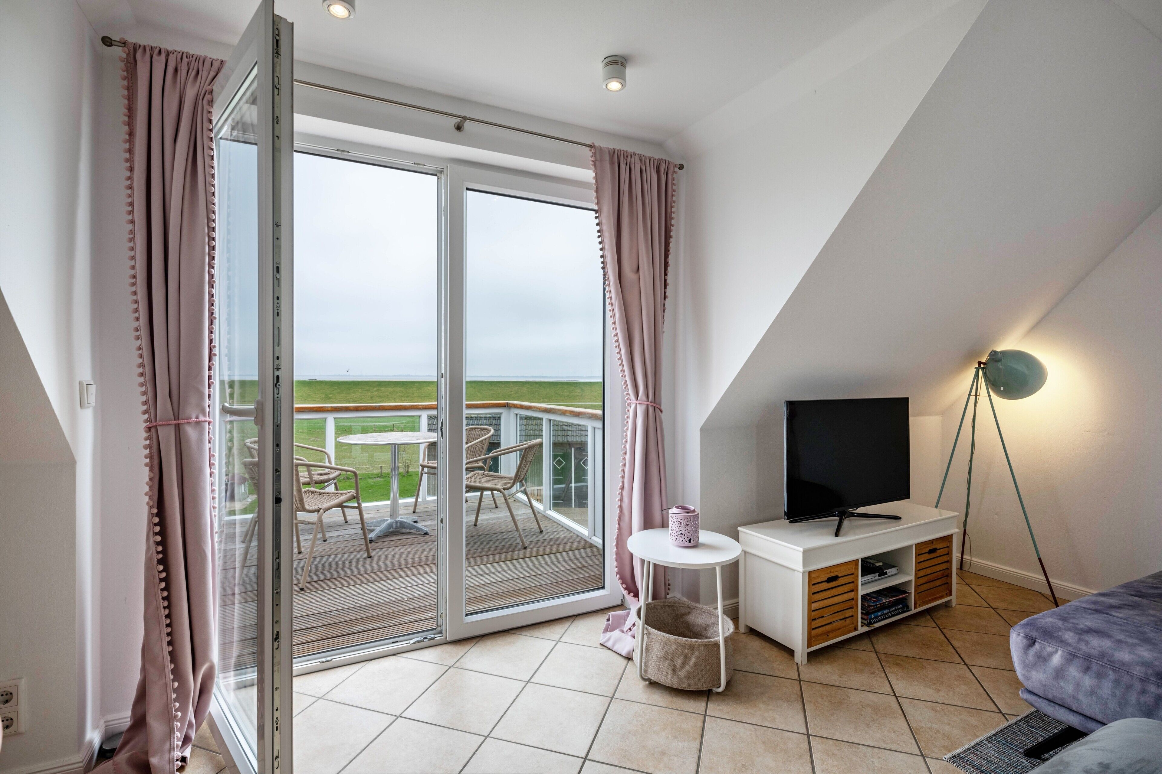 Fernseher, DVD-Player, Tischtennisplatte