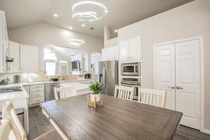 Microwave, oven, stovetop, dishwasher