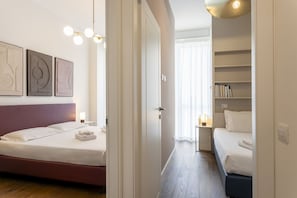 2 soverom, strykejern/-brett, reiseseng for barn og wi-fi (inkludert)