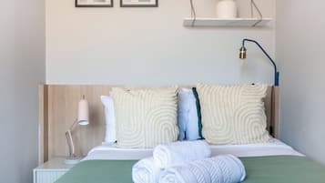 Apartment, 1 Schlafzimmer, Nichtraucher, Stadtblick | 1 Schlafzimmer, Bügeleisen/Bügelbrett, Babybetten, Reisekinderbett