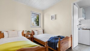 1 soverom, strykejern/-brett og sengetøy