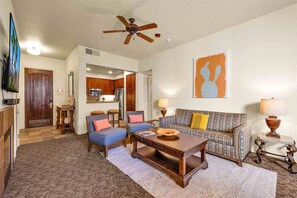 TV, fireplace, offices