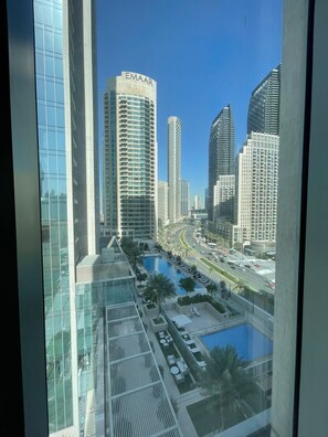 Family Apartment, Balcony, City View | Balcony view - Two Bedroom Damac Majestine-StayOnHomes (Dubai)
