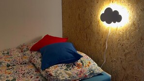 2 bedrooms, desk, travel crib, WiFi