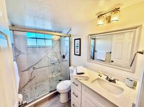 Hair dryer, towels