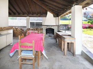 屋外ダイニングエリア