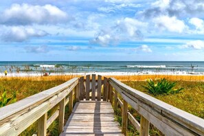 On the beach, sun loungers, beach towels - Paradise Found! Oceanfront Bliss - New Listing! (Ormond Beach)