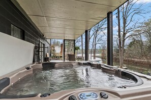 Utendørs boblebad
