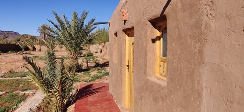 Guest room in authentic desert farmhouse