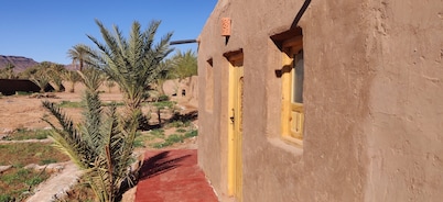 Guest room in authentic desert farmhouse