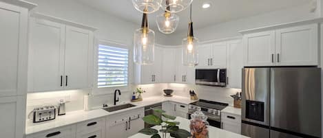 Microwave, stovetop, dishwasher, highchair