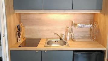 Mobile Home (Two Bedroom Mobile Home with Terrace ) | Private kitchenette | Fridge, cookware/dishes/utensils