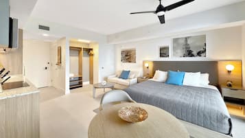 1 bedroom, premium bedding, memory foam beds, individually decorated