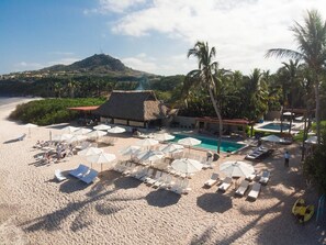A heated pool - By Owner: TAU 3BR Ocean View inside Punta Mita w/ Breakfast Service & Golf Cart (punta mita)