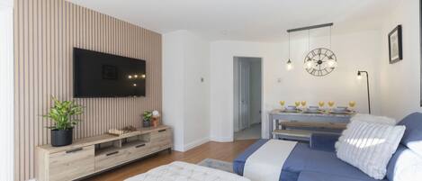 2 bedrooms, iron/ironing board, travel crib, WiFi