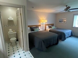 Hårføner, håndklær, såpe og sjampo