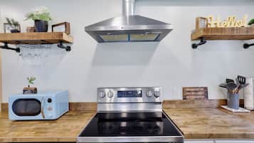 Microwave, oven, stovetop, dishwasher