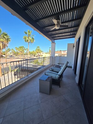 Terrace/patio - Exquisite Exclusive Elegant 4 Bdrm 6 bth heated pool moutain & golf course views (Loreto)