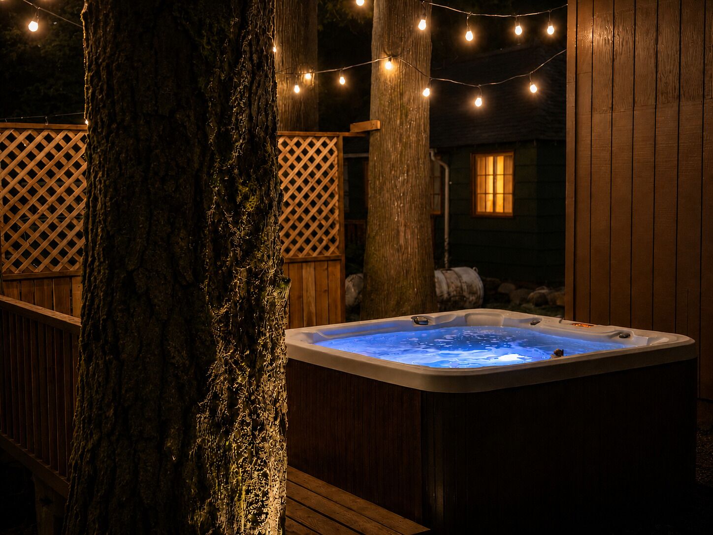 Outdoor spa tub