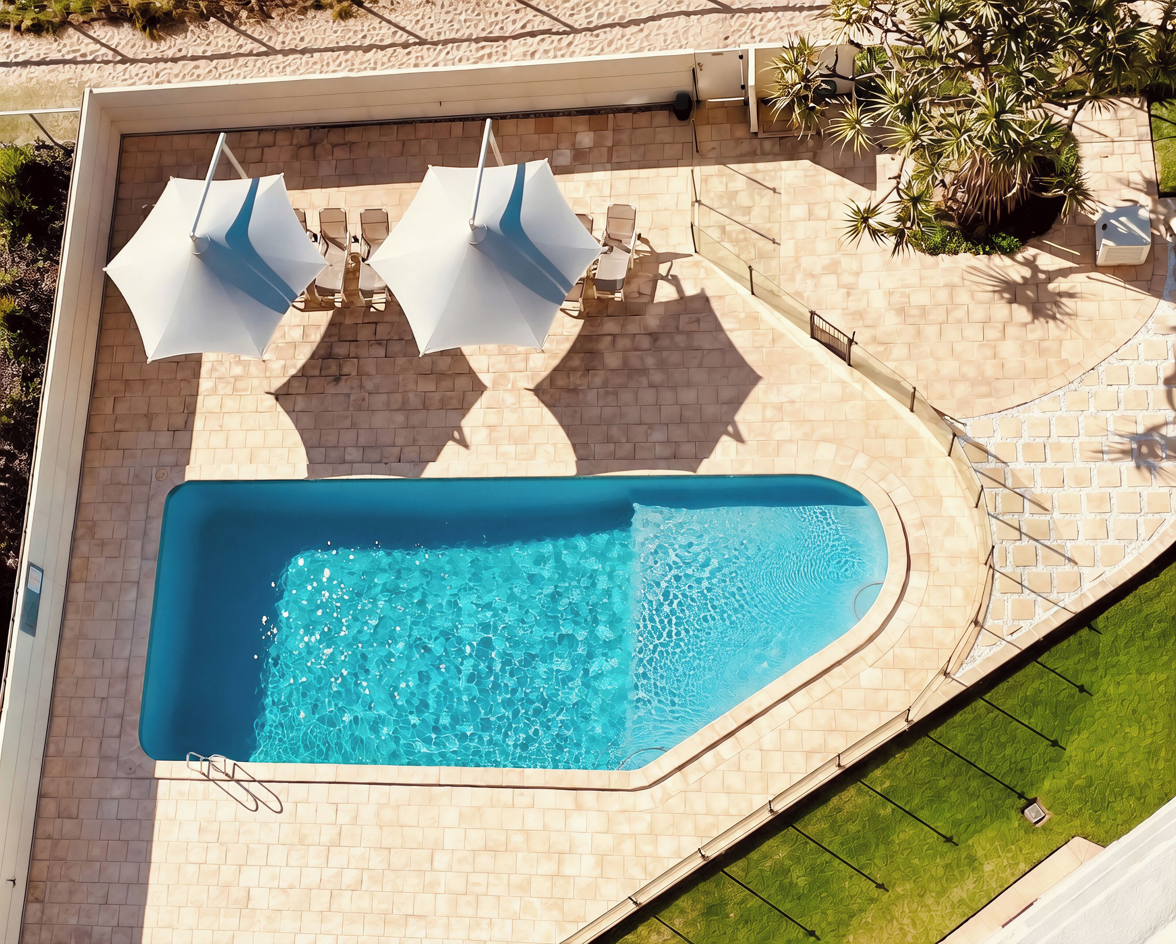 A heated pool