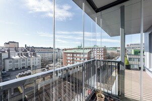 Deluxe Apartment, 1 Queen Bed with Sofa bed, Kitchen, City View | Balcony view