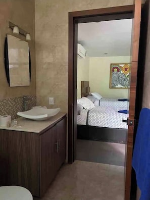 Towels, soap, toilet paper