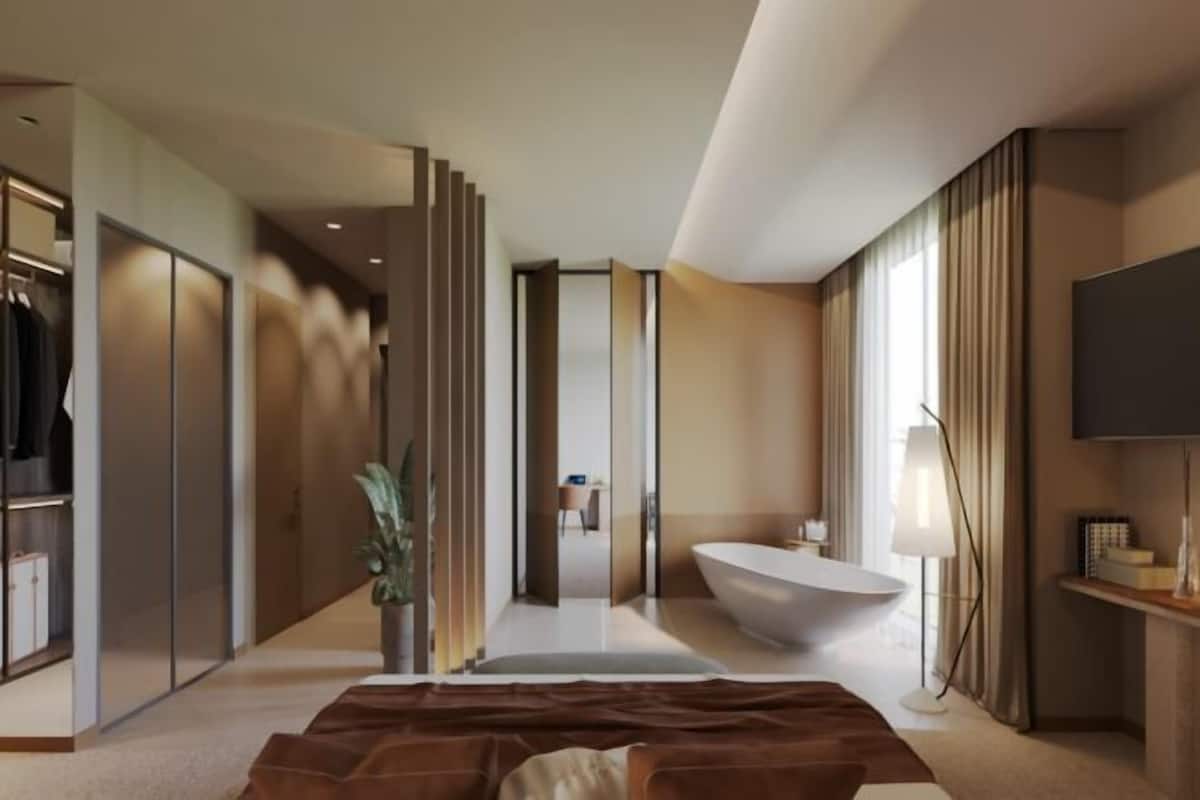 1 dormitori, minibar, caixa forta a l'habitació i escriptori
