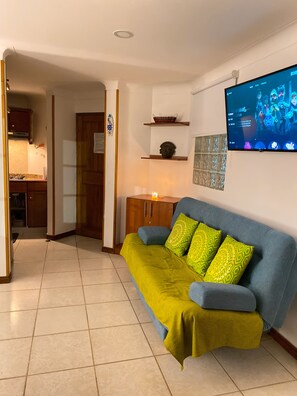 Apartamento, 1 quarto, para fumantes, sacada | Sala de estar | Livros