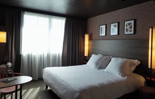 Chambre Double Supérieure | Espace de travail pour ordinateur portable, rideaux occultants