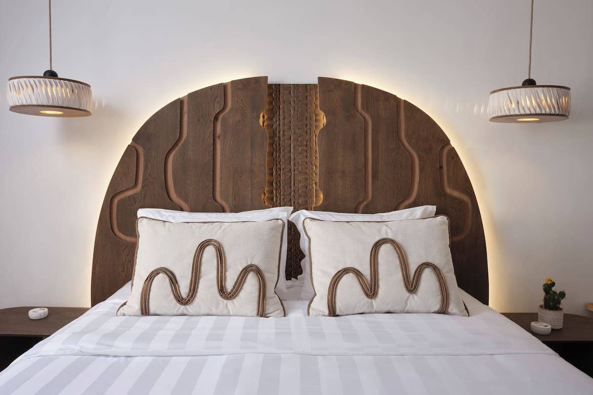 Deluxe Double Room With Pool View | 1 svefnherbergi, rúmföt úr egypskri bómull, rúmföt af bestu gerð