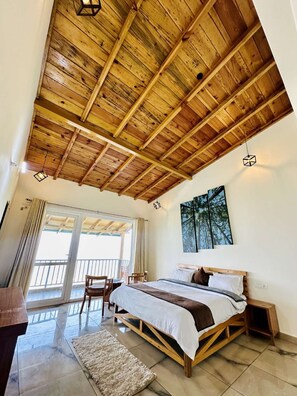 Double Himalayan View Room with Balcony | 1 bedroom, desk, laptop workspace