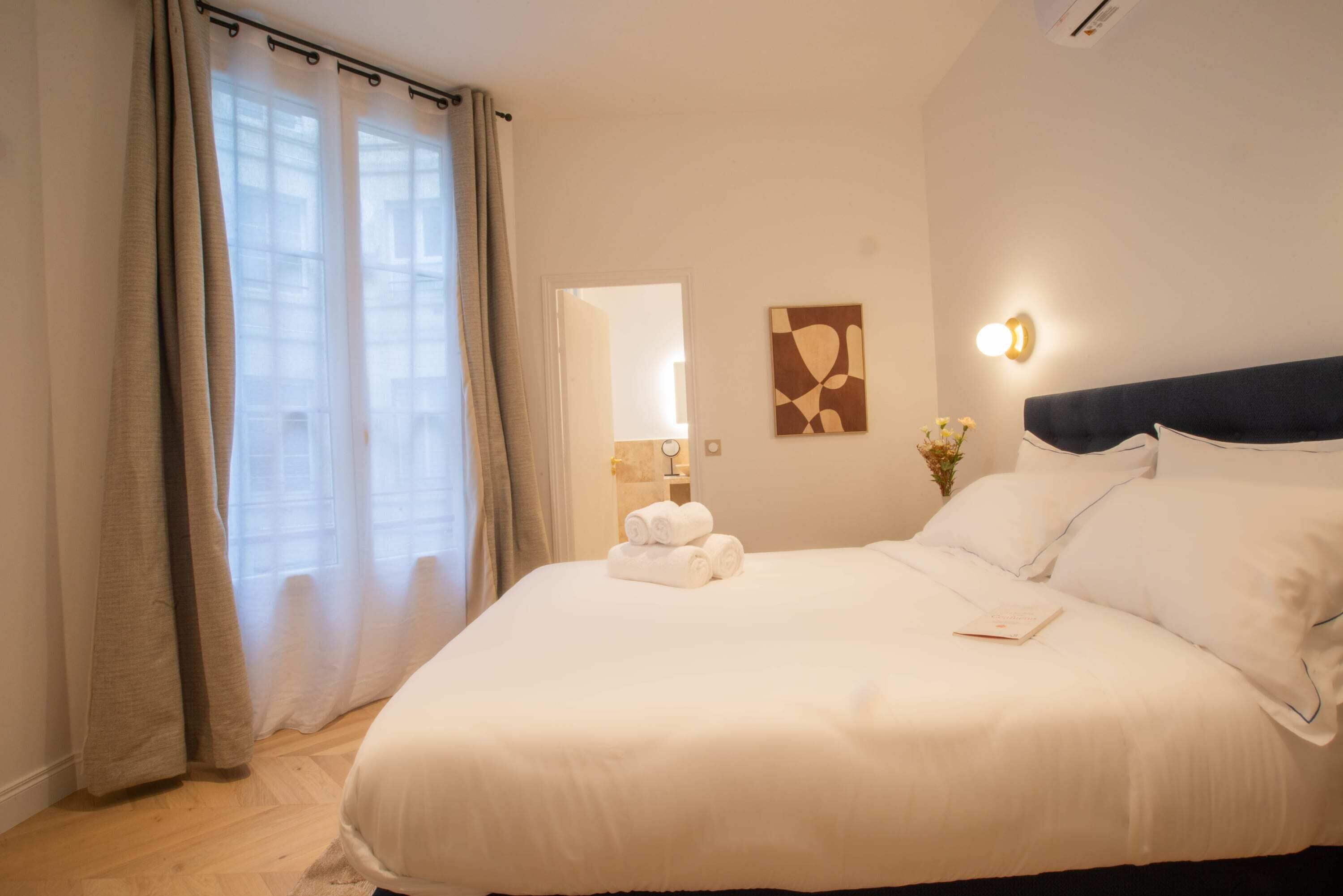 1 bedroom, desk, iron/ironing board, travel crib